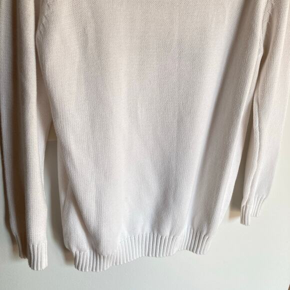NWT Runway Athletics Womens XL White Apres Tennis Embroidered Knit Sweater Prep - Picture 10 of 10